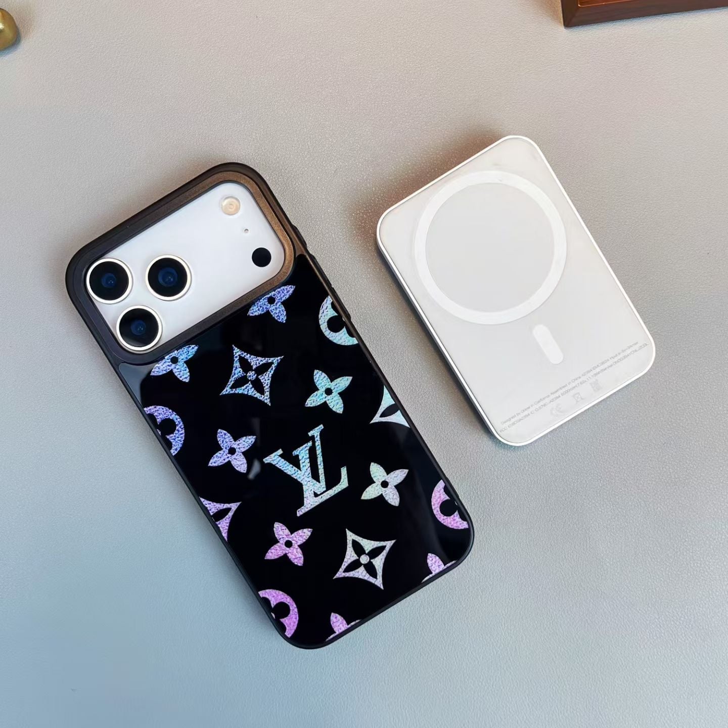 louis vuitton Holographic Monogram Luxury Phone Case for iPhone 14 to iPhone 17 Pro Max