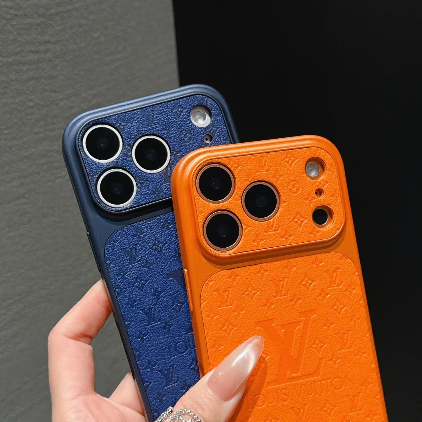 louis vuitton Inspired Leather Phone Case for iPhone 14 to iPhone 17 Pro Max