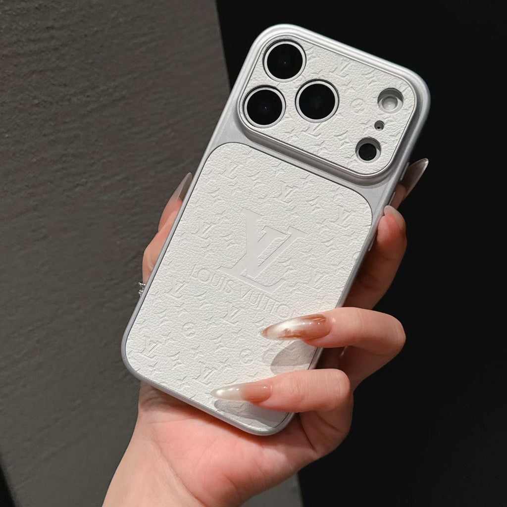 louis vuitton Inspired Leather Phone Case for iPhone 14 to iPhone 17 Pro Max