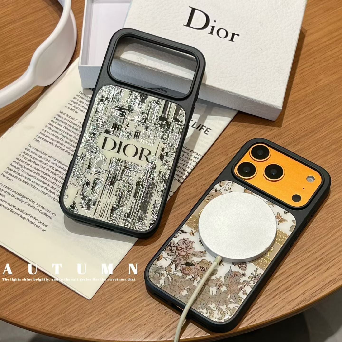 Christian Dior Inspired Luxury Phone Case for iPhone 14 to iPhone 17 Pro Max