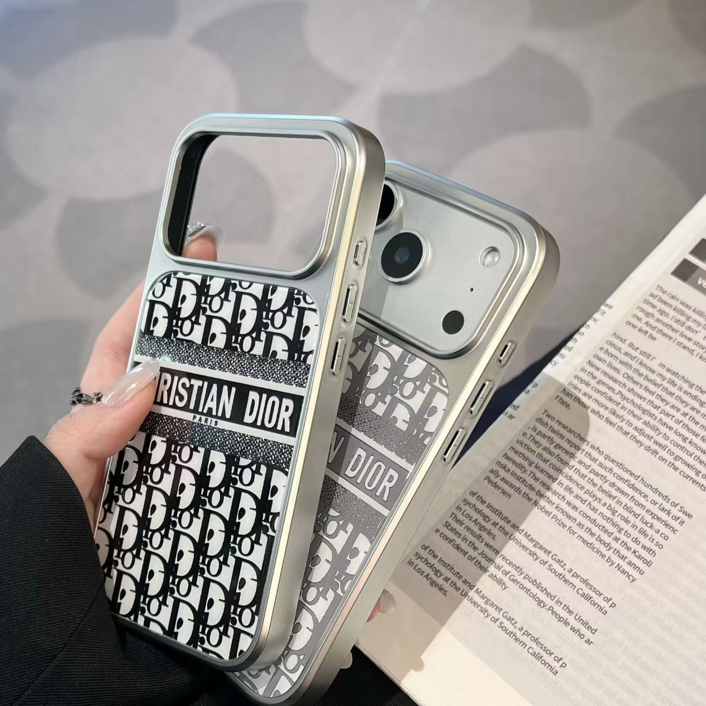 Christian Dior Inspired Luxury Phone Case for iPhone 14 to iPhone 17 Pro Max