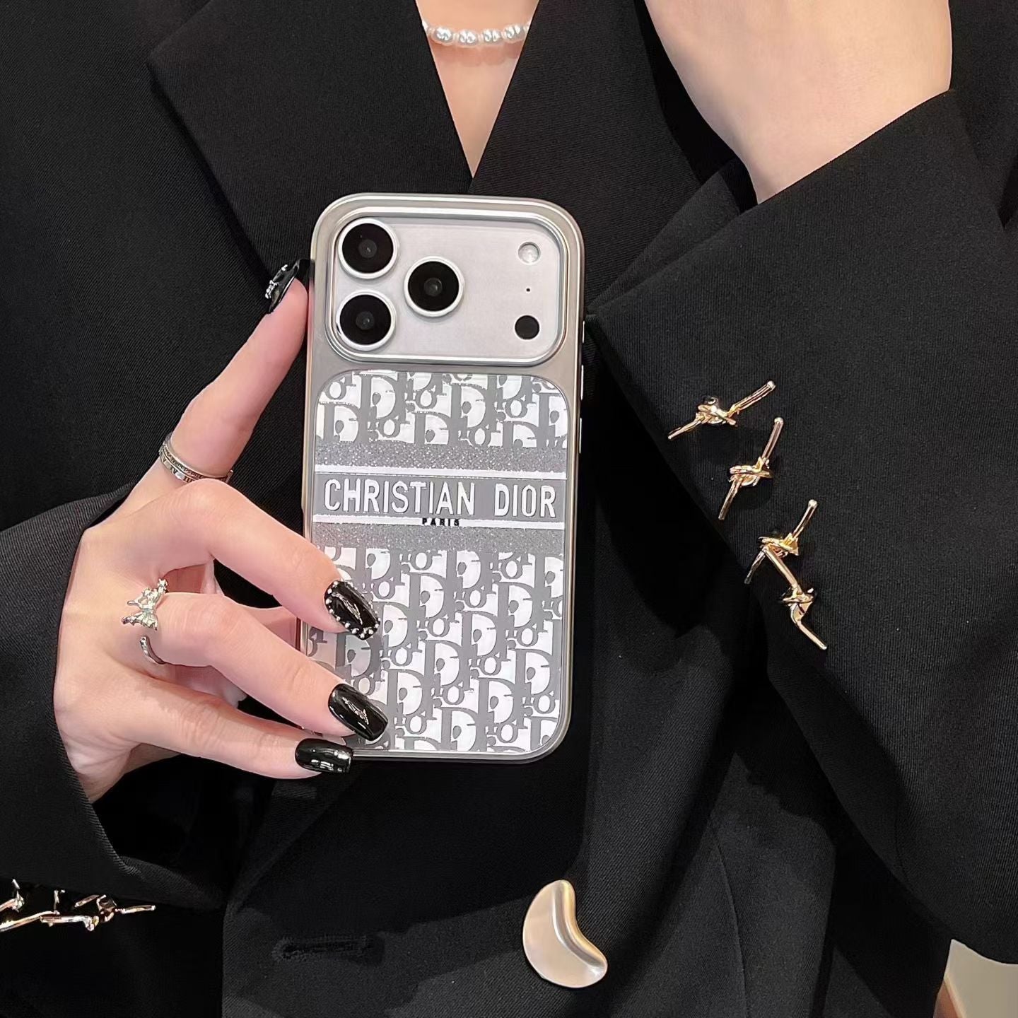 Christian Dior Inspired Luxury Phone Case for iPhone 14 to iPhone 17 Pro Max
