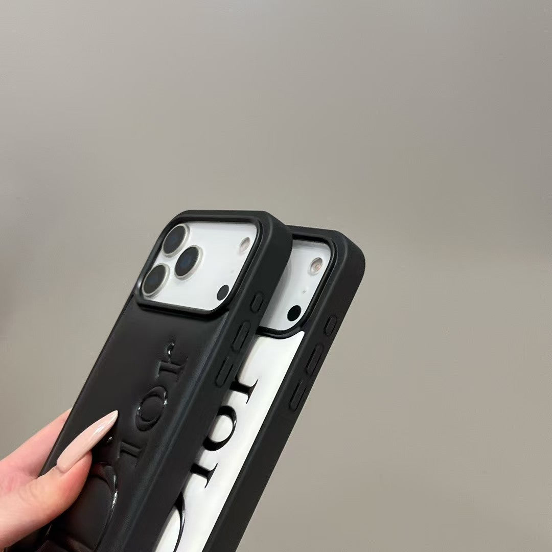 Dior Signature Minimalist Luxury Case for iPhone 13 to 17 Pro Max