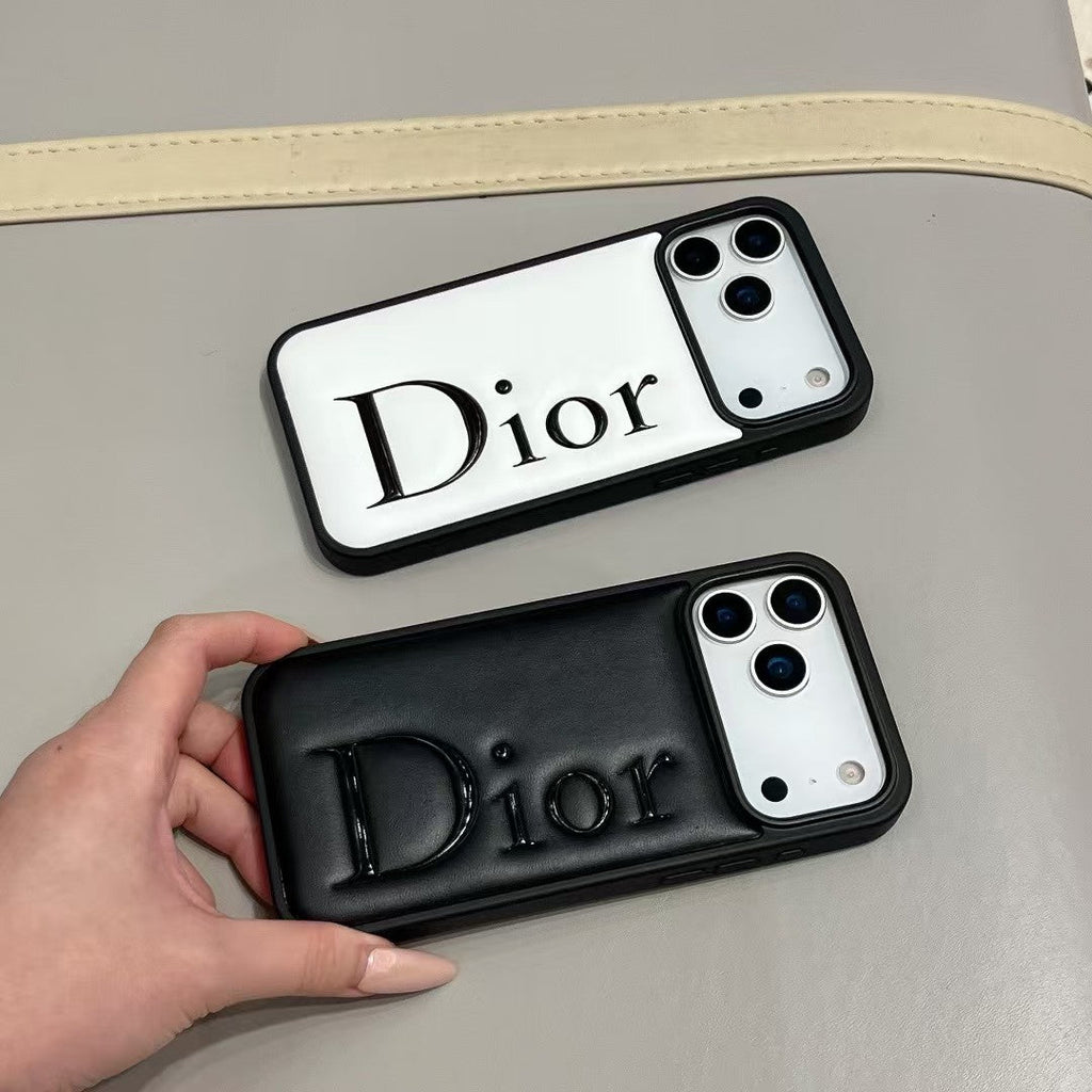 Dior Signature Minimalist Luxury Case for iPhone 13 to 17 Pro Max