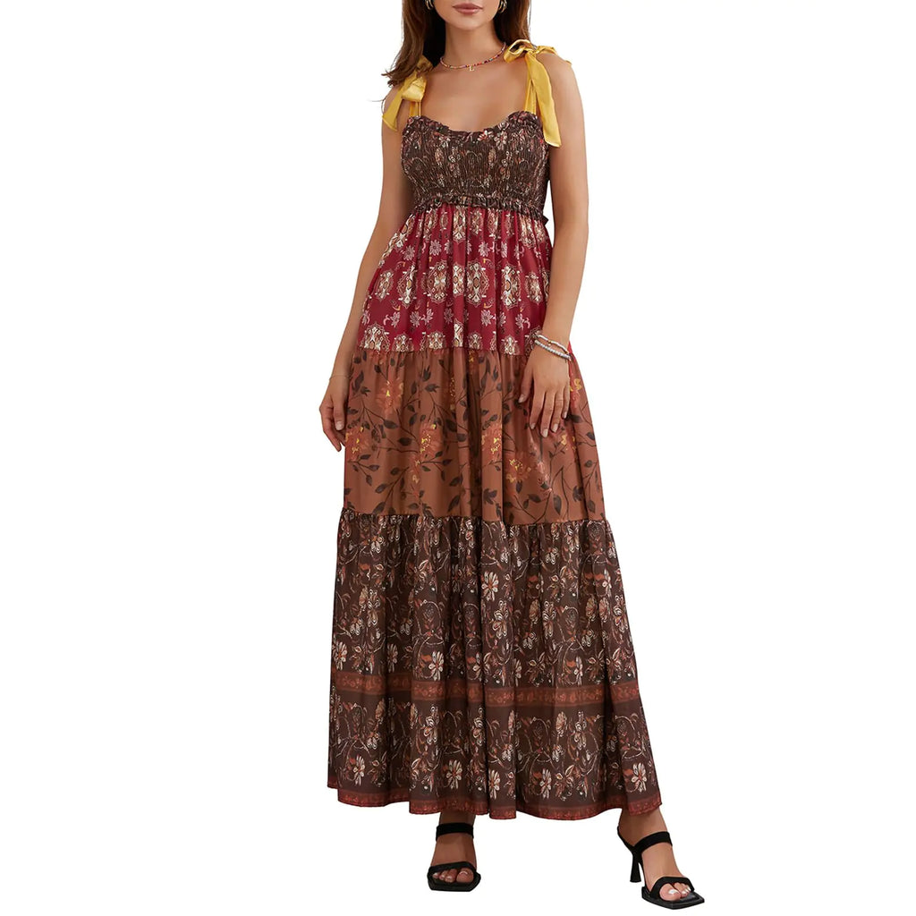 Summer Beach Maxi – Casual Boho Style, Sleeveless & Elegant