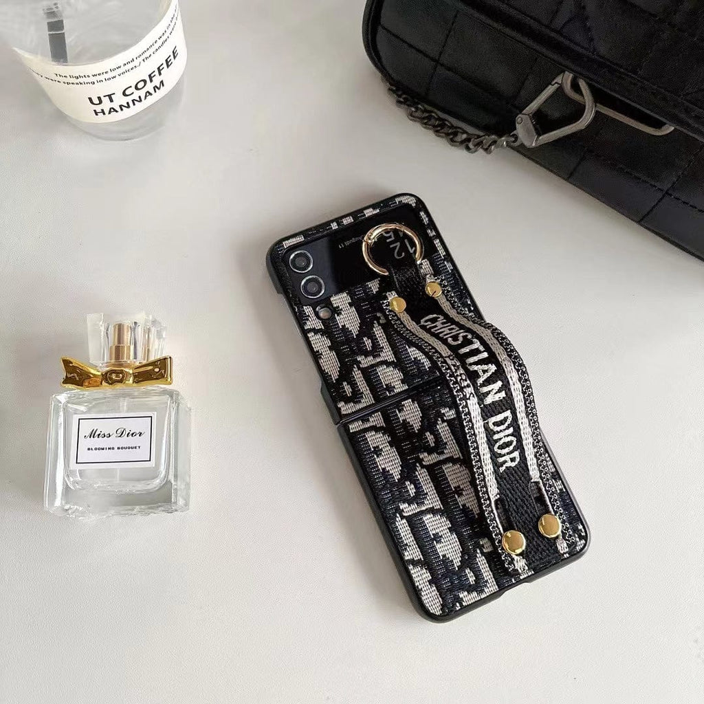 HypedEffects Christian Dior Samsung Z Flip/Z Fold Phone Case with Hand Strap – Samsung Fold Models