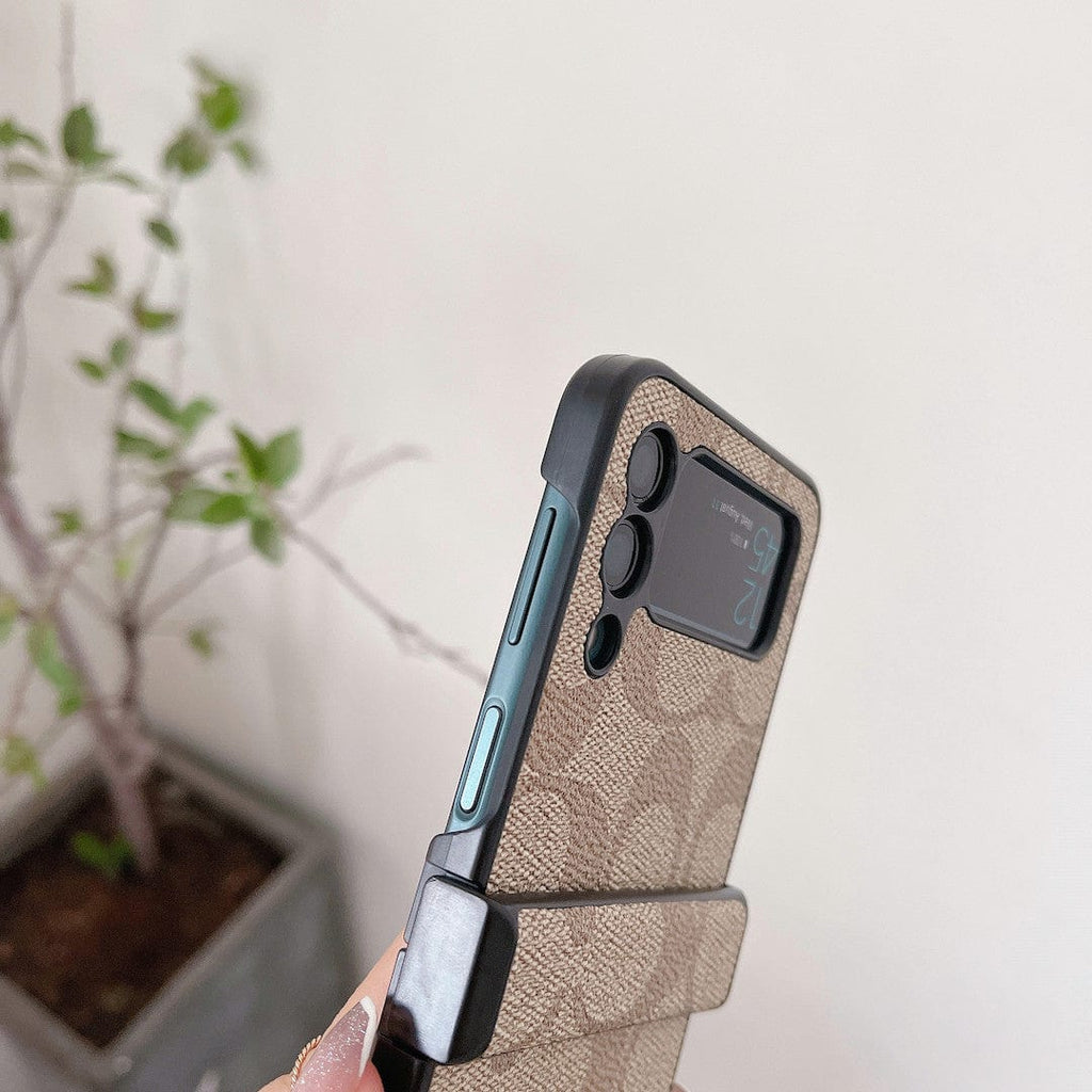 HypedEffects Coach Z Flip Samsung Phone Case with Finger Strap