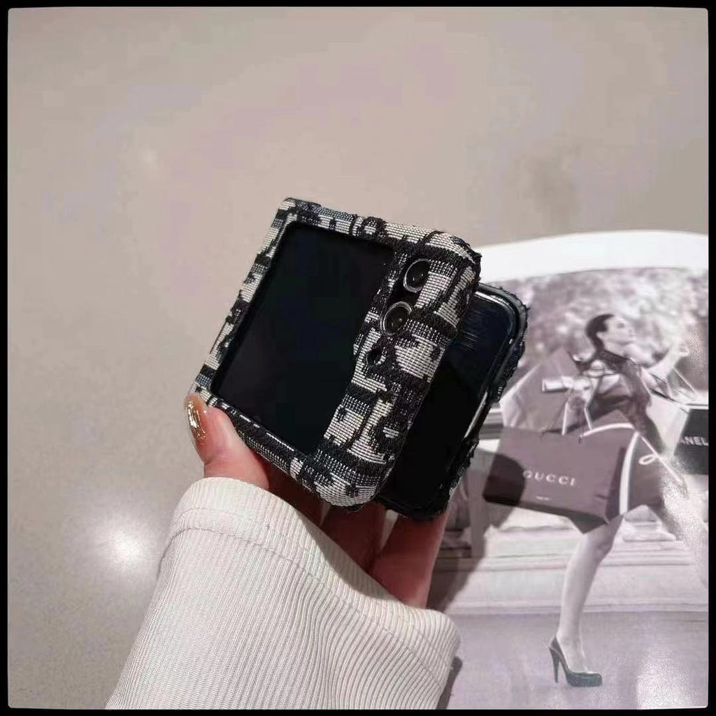 HypedEffects Dior-Inspired Samsung Z Flip Case – Available for Z Flip 3, 4, 5, and 6