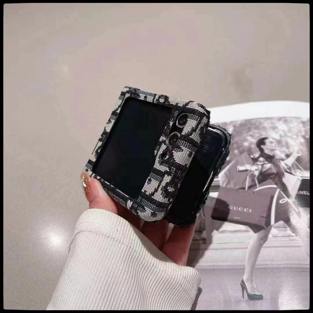 HypedEffects Dior-Inspired Samsung Z Flip Case – Available for Z Flip 3, 4, 5, and 6