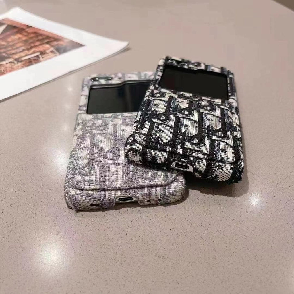 HypedEffects Dior-Inspired Samsung Z Flip Case – Available for Z Flip 3, 4, 5, and 6