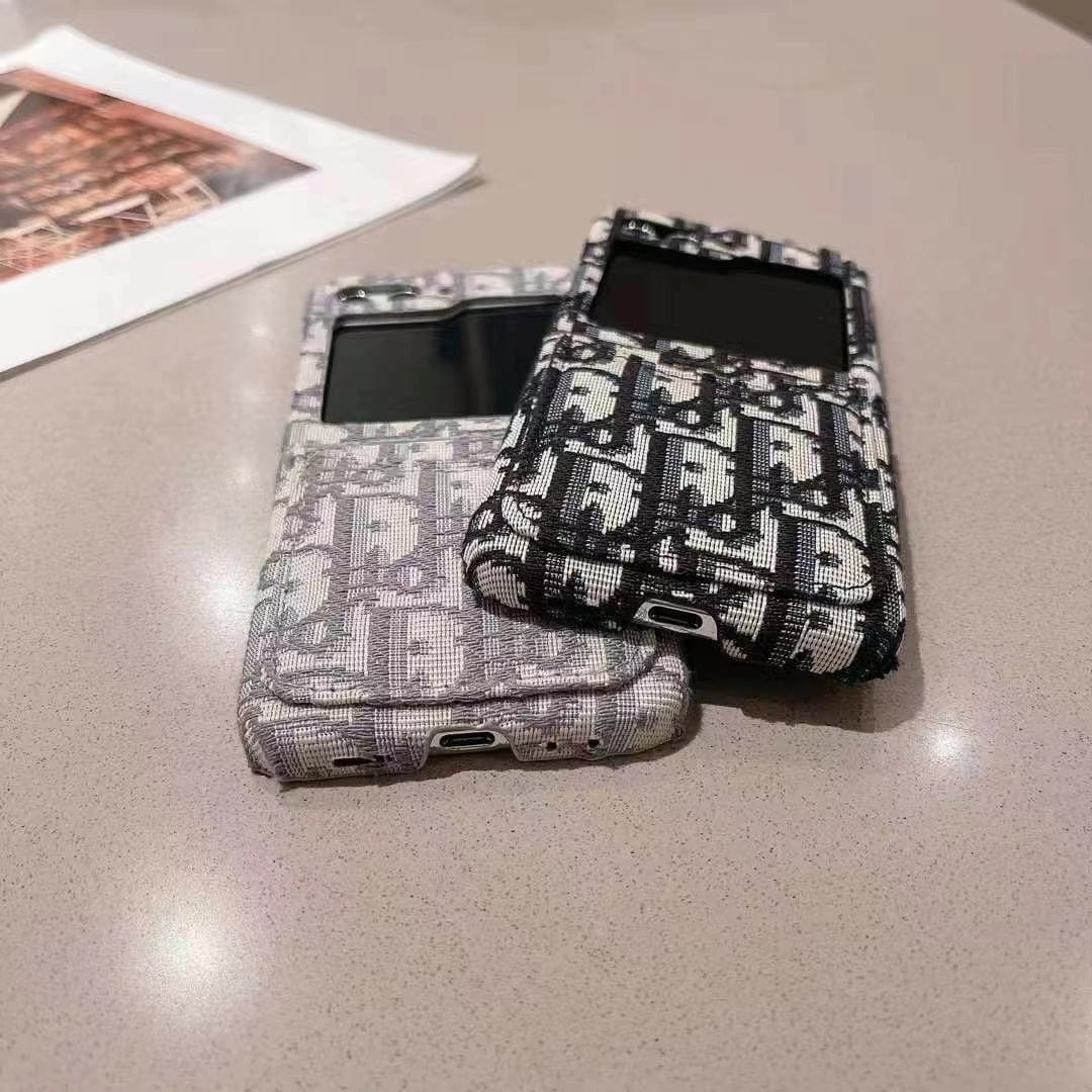 HypedEffects Dior-Inspired Samsung Z Flip Case – Available for Z Flip 3, 4, 5, and 6