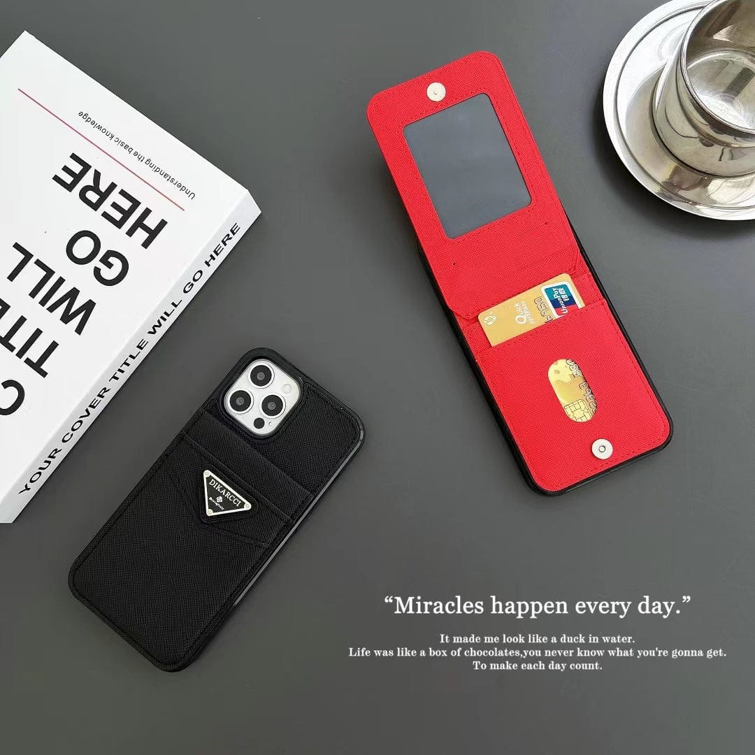 HypedEffects Fashioned Dikarcci iPhone Cover With Card Holder | iPhone 12 to iPhone 16