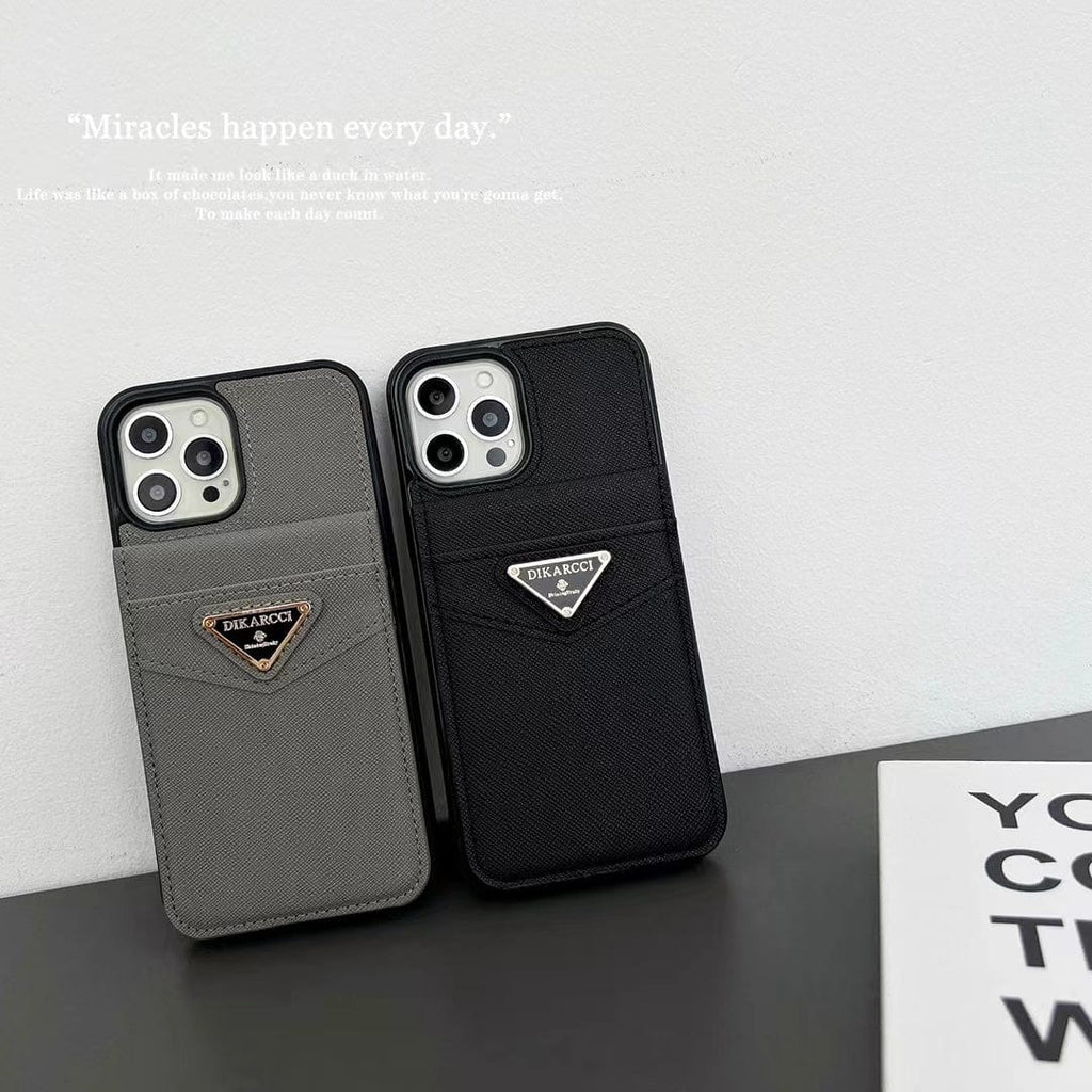 HypedEffects Fashioned Dikarcci iPhone Cover With Card Holder | iPhone 12 to iPhone 16