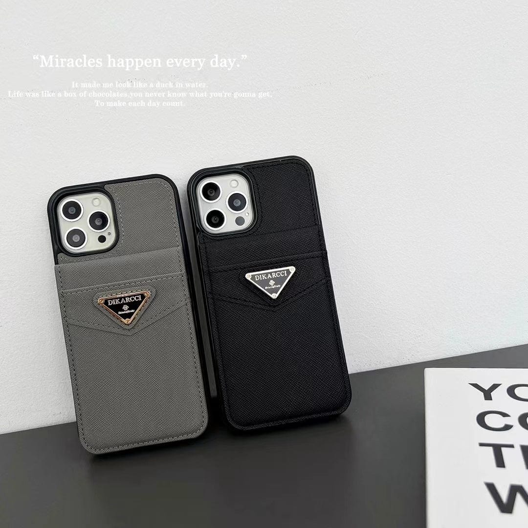 HypedEffects Fashioned Dikarcci iPhone Cover With Card Holder | iPhone 12 to iPhone 16
