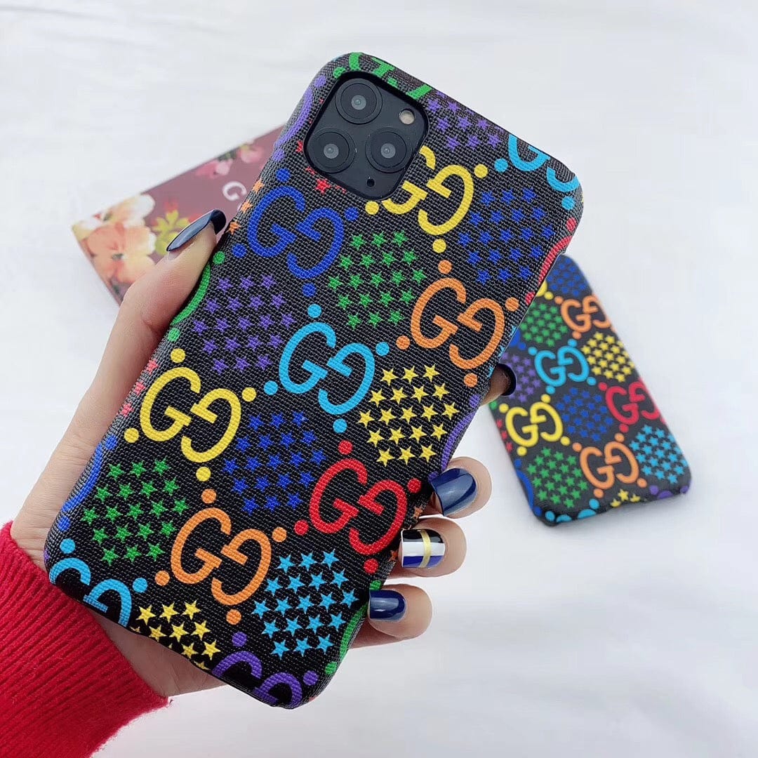 HypedEffects gucci gucci Psychedelic Leather Phone Case For Huawei
