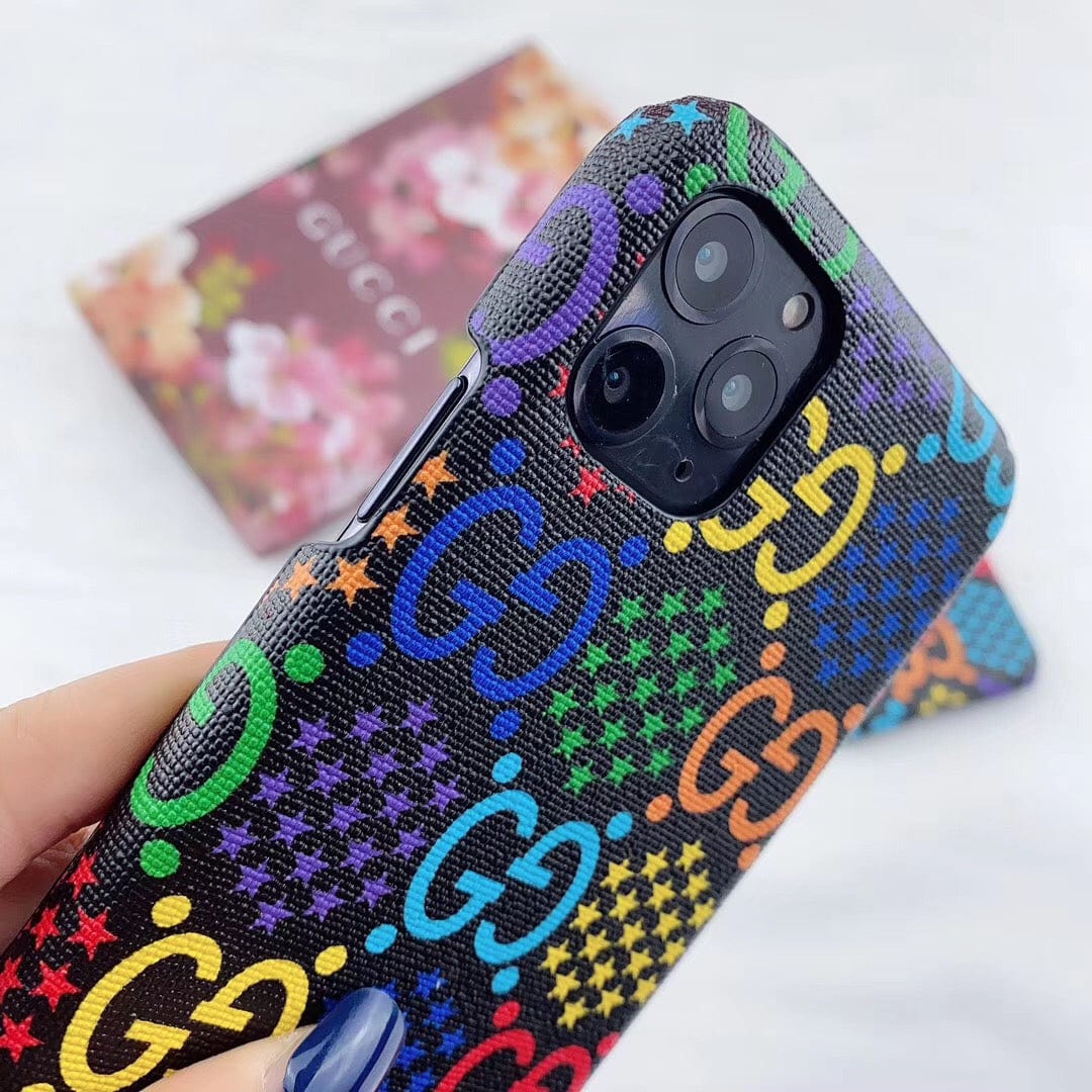 HypedEffects gucci gucci Psychedelic Leather Phone Case For Huawei