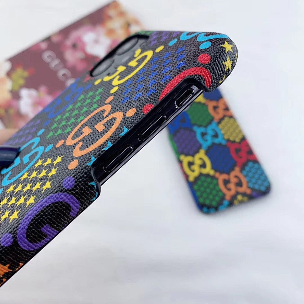 HypedEffects gucci gucci Psychedelic Leather Phone Case For Huawei