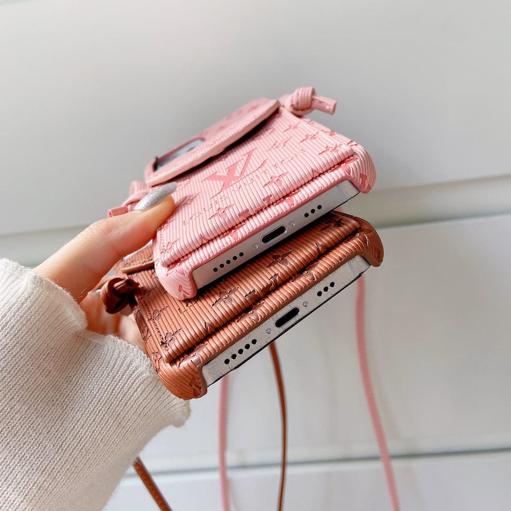 HypedEffects High End louis vuitton iPhone 17 Pocket Cases With Straps