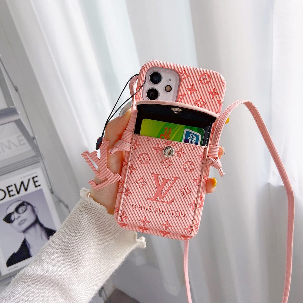 HypedEffects High End louis vuitton iPhone 17 Pocket Cases With Straps