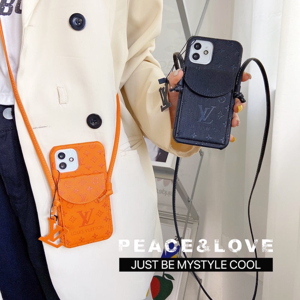 HypedEffects High End louis vuitton iPhone 17 Pocket Cases With Straps
