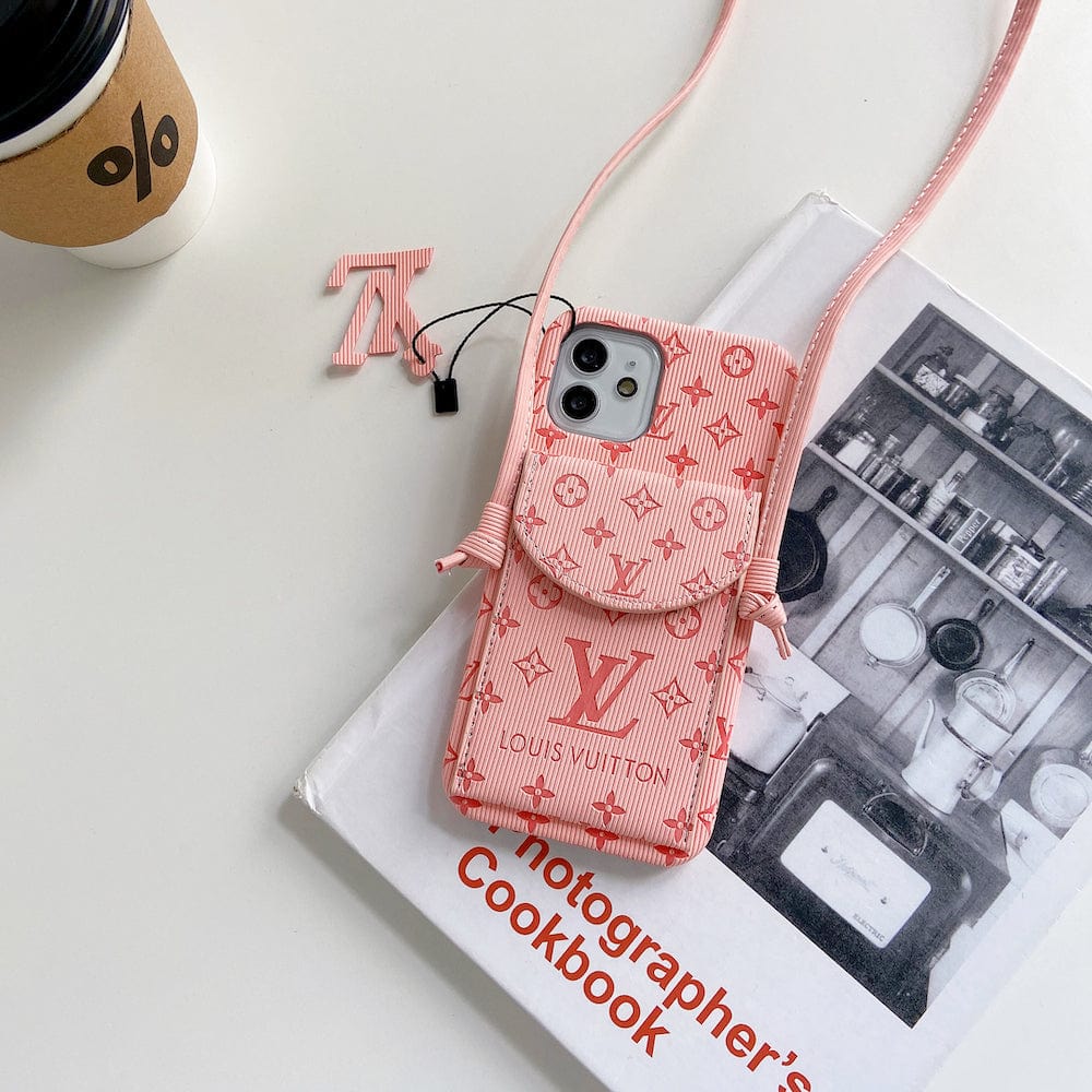 HypedEffects High End louis vuitton iPhone 17 Pocket Cases With Straps