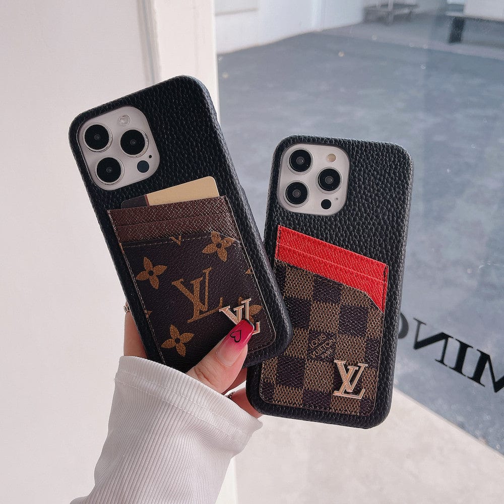 HypedEffects louis vuitton iPhone 17 Cases with Extra Pouch - Timeless Luxury