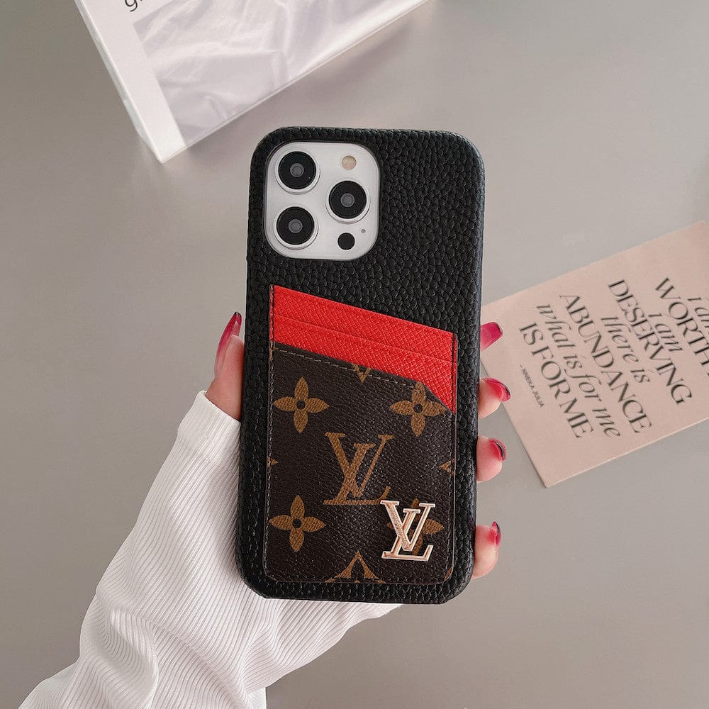 HypedEffects louis vuitton iPhone 17 Cases with Extra Pouch - Timeless Luxury