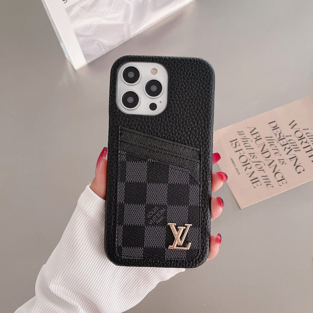 HypedEffects louis vuitton iPhone 17 Cases with Extra Pouch - Timeless Luxury
