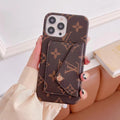 HypedEffects louis vuitton Leather Back Pocket Phone Case for iPhone 17