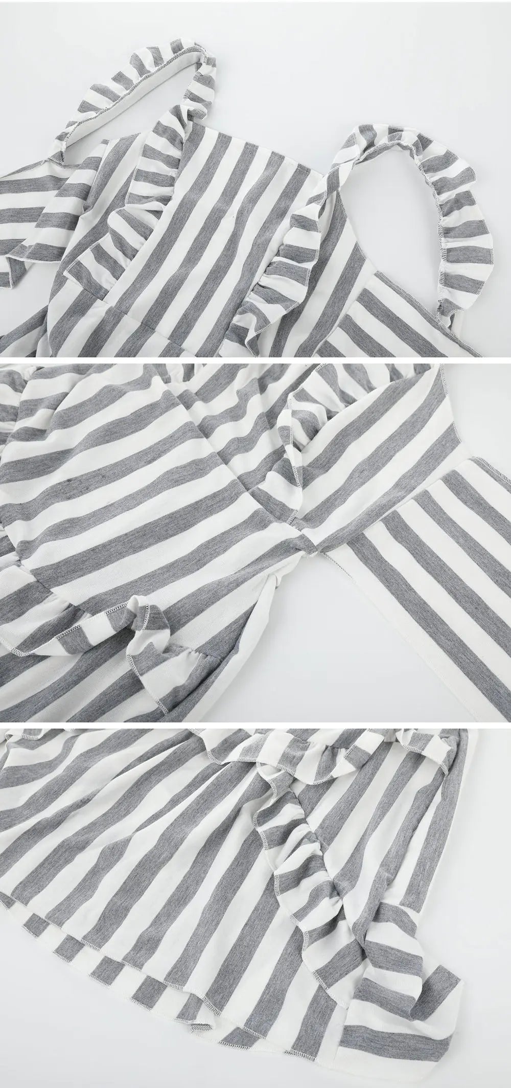 Striped Lace Dress – Cami Style with Tie-Front