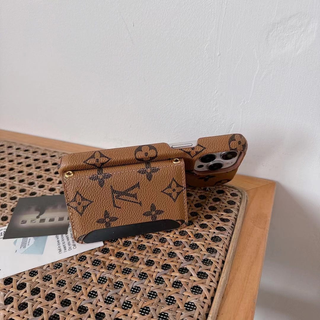 Tunde Store Classic Louis Vuitton iPhone 15 Case with Integrated Wallet