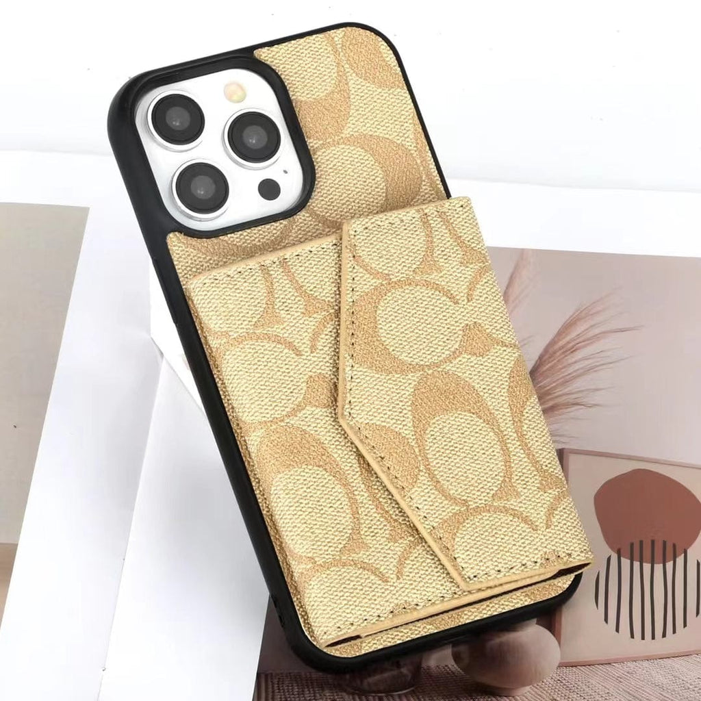 Tunde Store Coach Signature iPhone Case with Card Holder – Available for iPhone 11 to iPhone 16