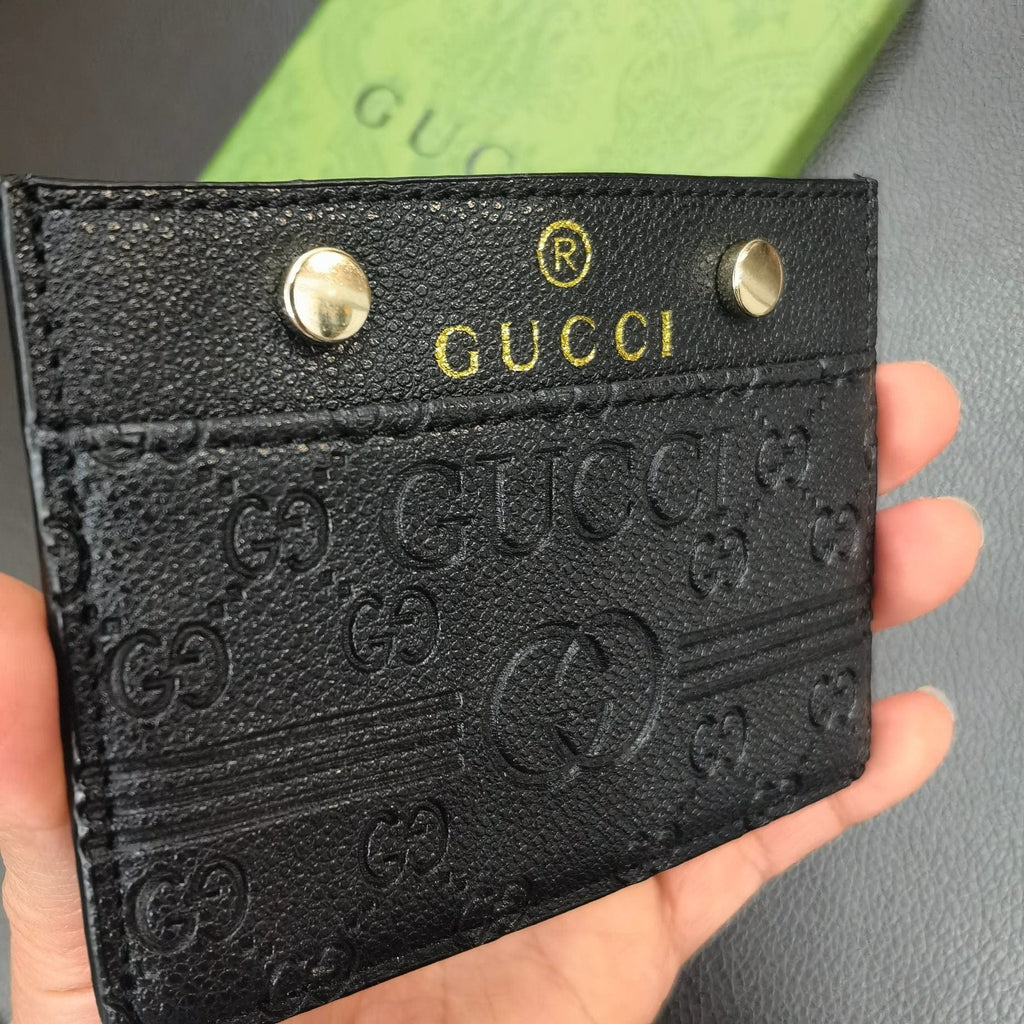 Tunde Store Gucci Embossed Leather Card Holder Wallet