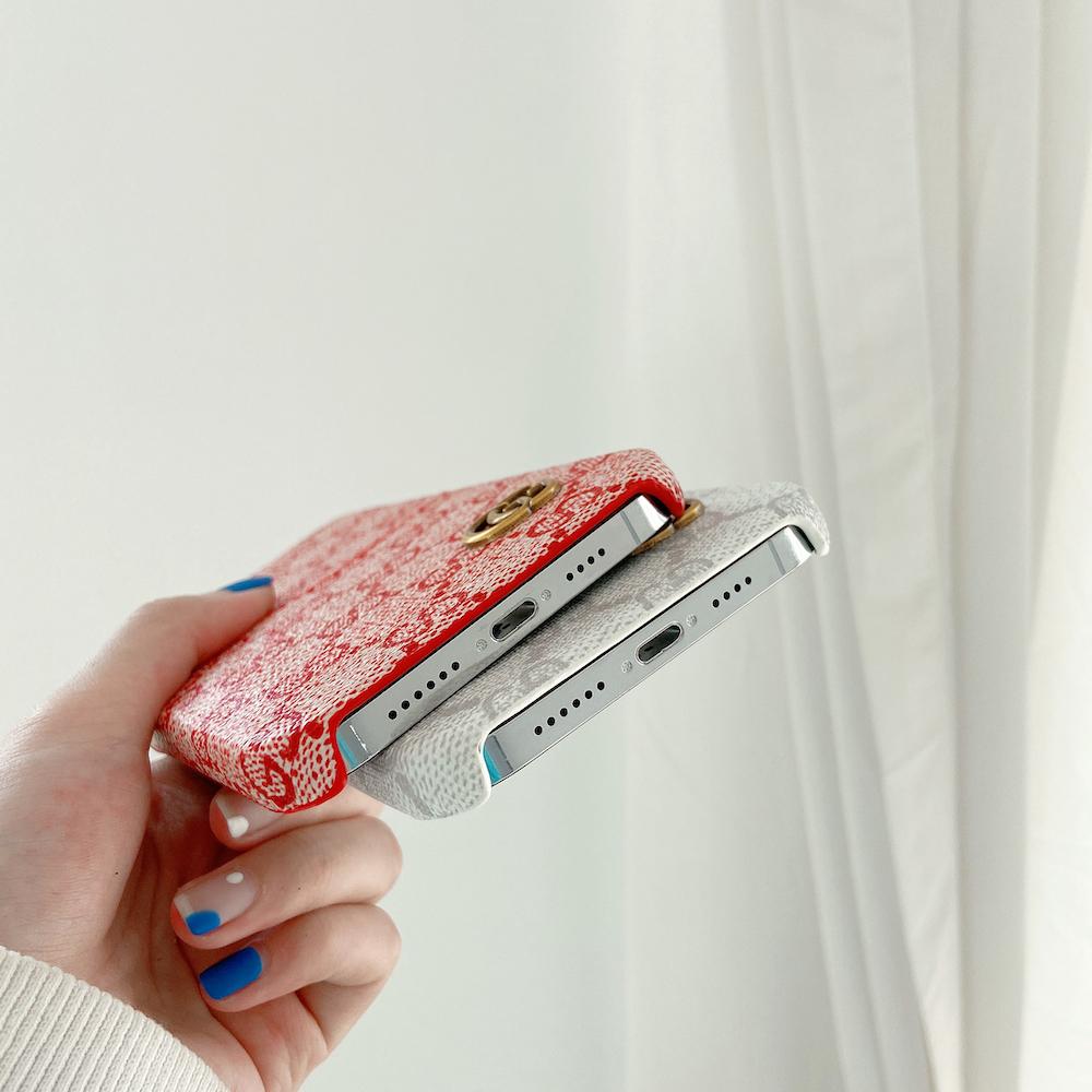 Tunde Store Gucci Phone Case With Card Holder For iPhone 15