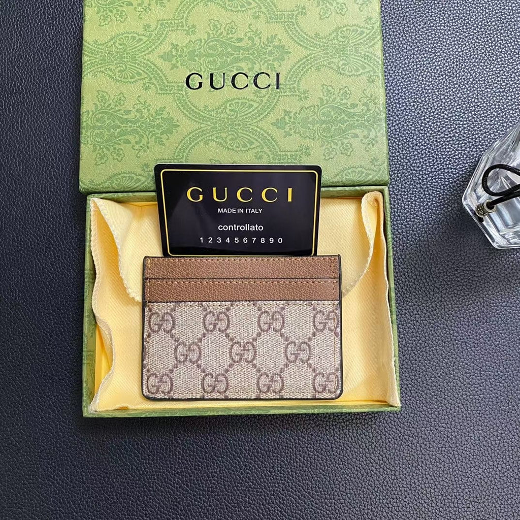 Tunde Store Gucci Signature Leather Card Holder Wallet