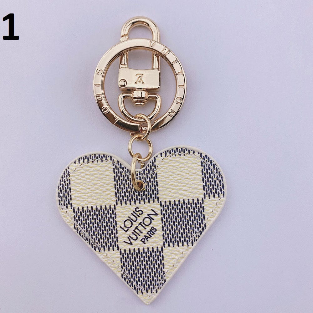 Tunde Store Heart Louis Vuitton And Gucci Keychain | Heart Shaped Keychain