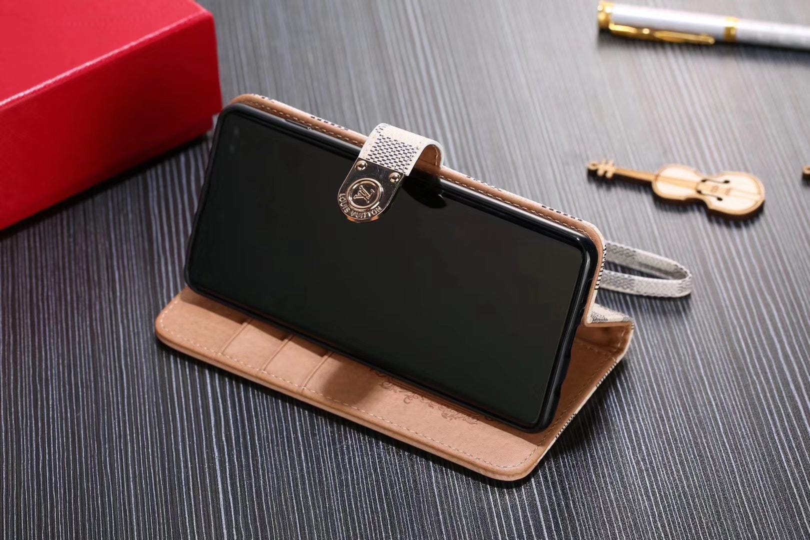 Tunde Store Leather Folio Louis Vuitton Phone Cases for iPhone 13 | iPhone 14 | iPhone 15