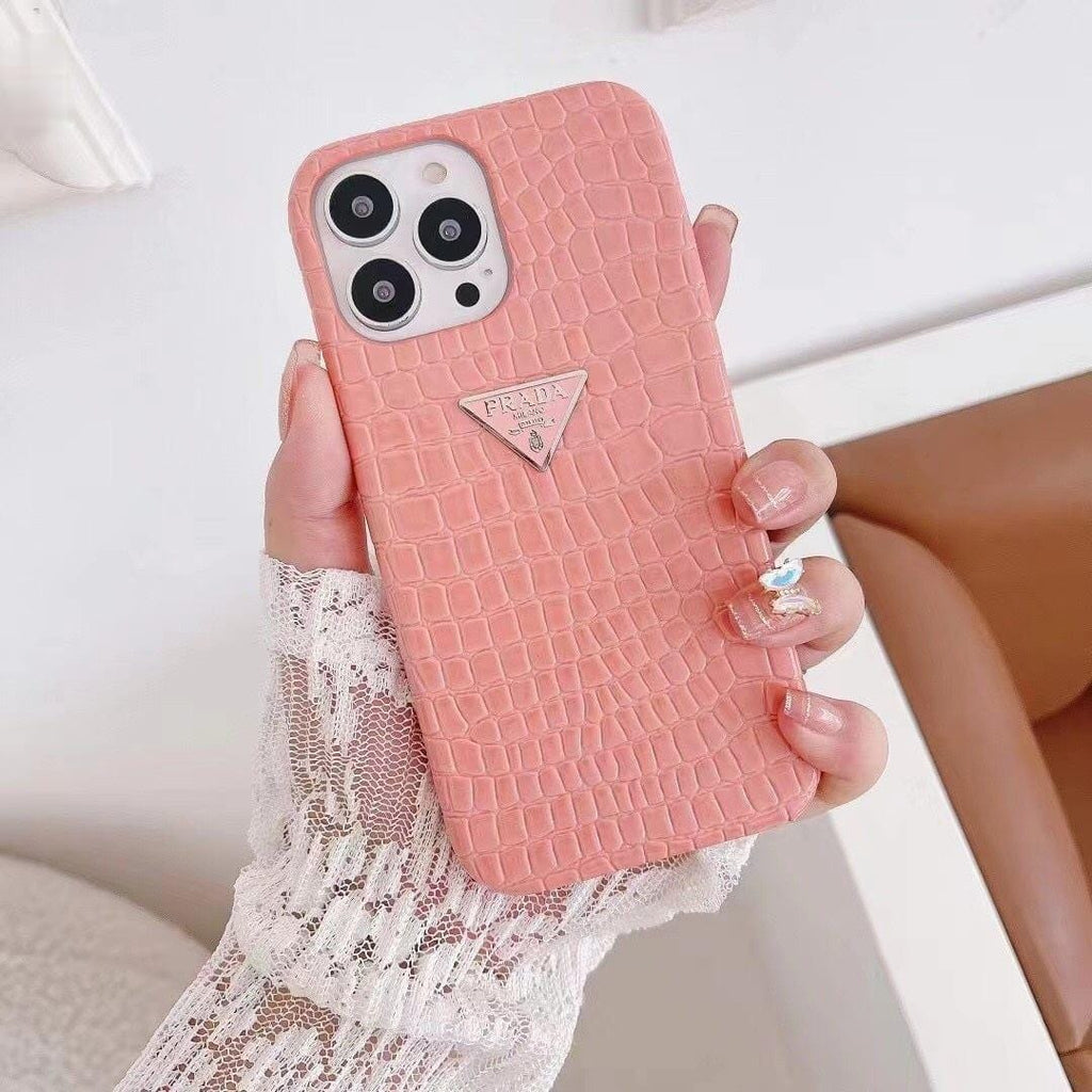 Tunde Store Leather Prada iPhone 15 Cases | Prada Phone Case for iPhone 15