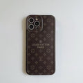 Tunde Store Louis Vuitton Classic Monogram iPhone Cases with Gold Branding