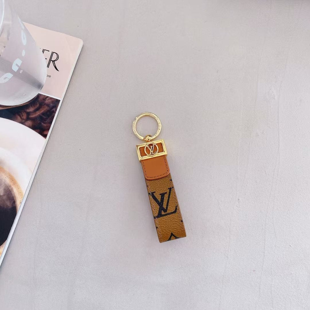 Tunde Store Louis Vuitton Monogram and Leather Key Holders with Gold Hardware | LV Keychain