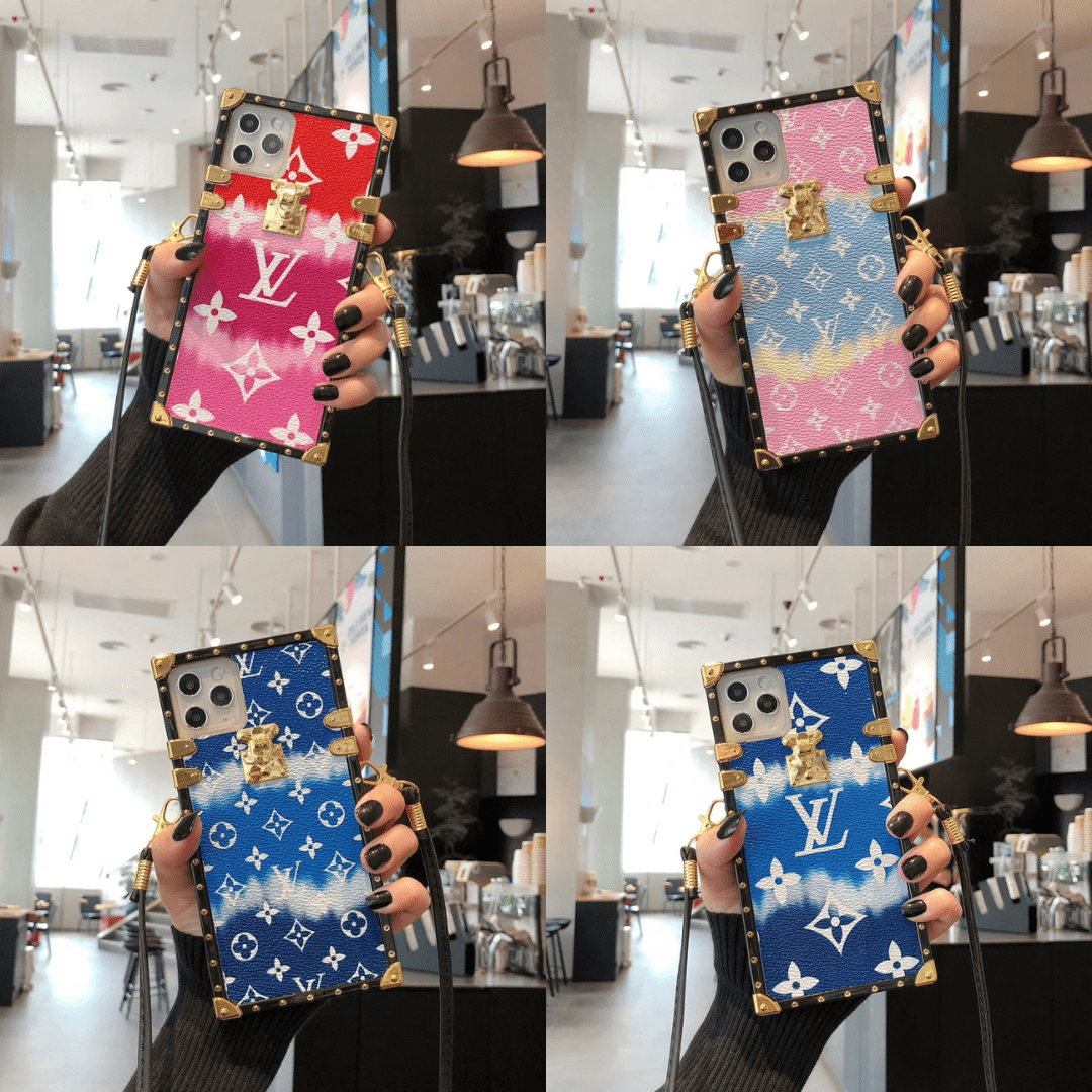 Tunde Store Louis Vuitton Rainbow Leather Case For iPhone
