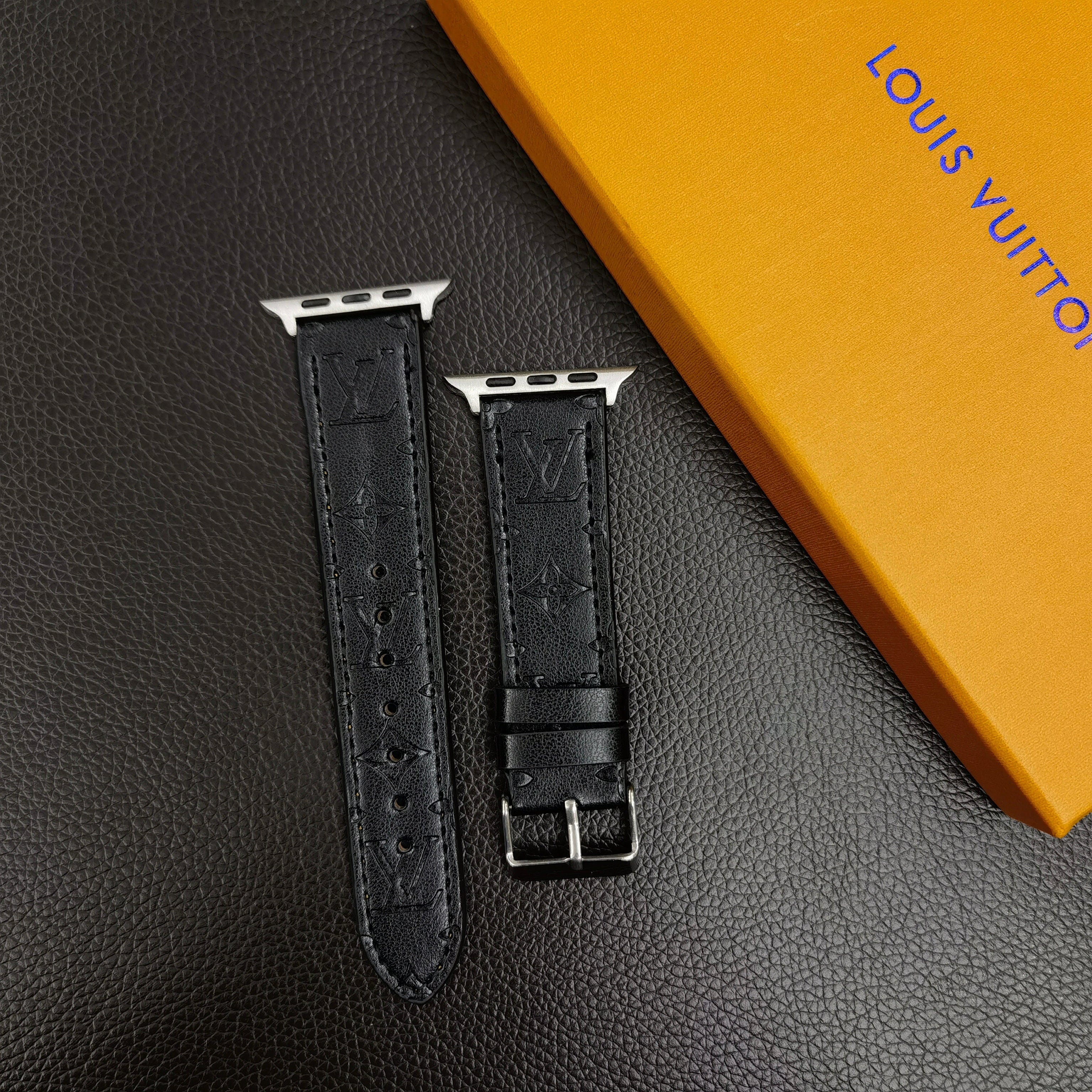 Tunde Store Louis Vuitton Textured Leather Watch Band 38/40/41/42/44/45/49 mm