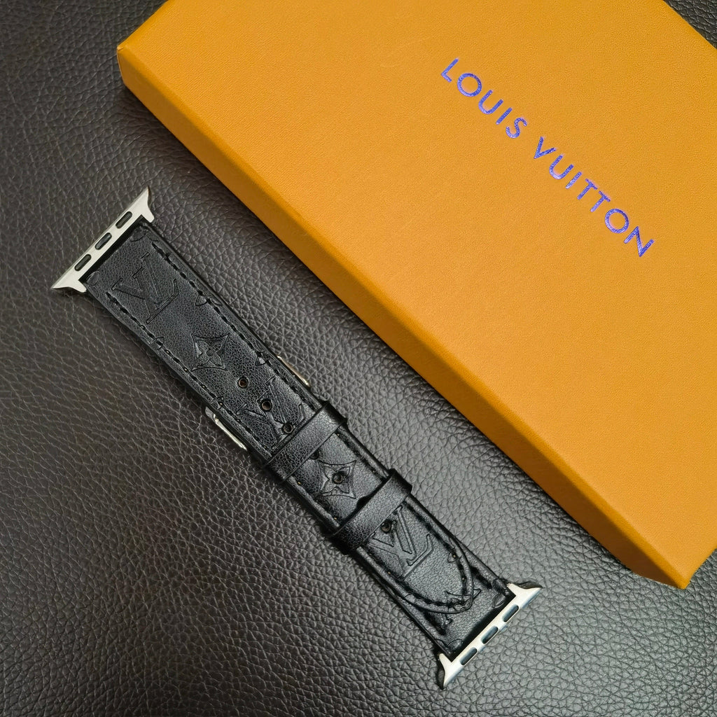 Tunde Store Louis Vuitton Textured Leather Watch Band 38/40/41/42/44/45/49 mm
