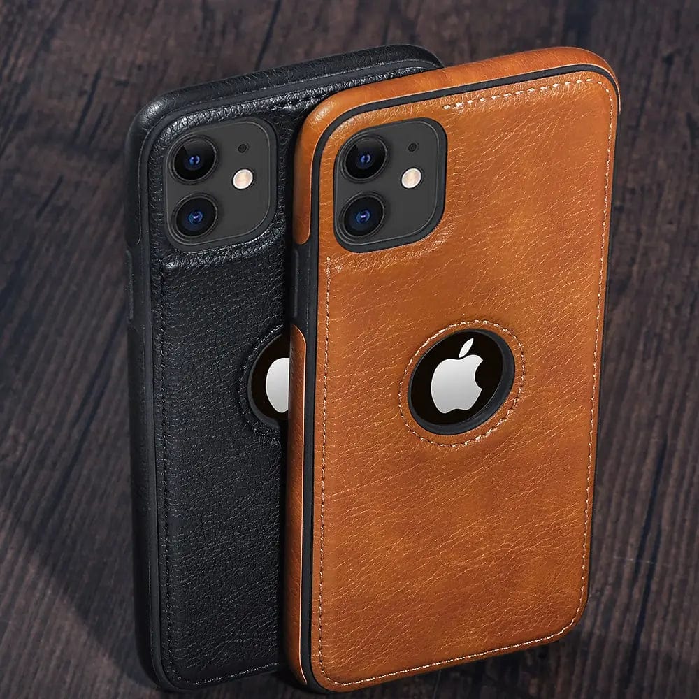 Tunde Store Solid Color PU Leather Phone Case For iPhones