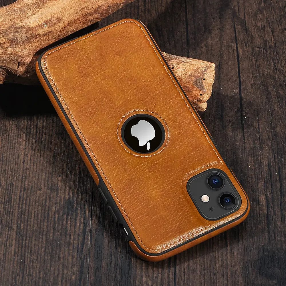 Tunde Store Solid Color PU Leather Phone Case For iPhones