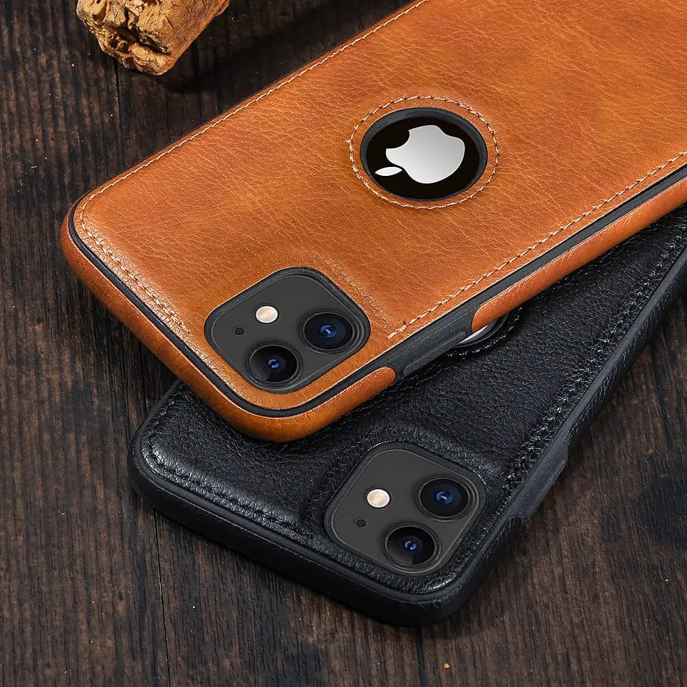 Tunde Store Solid Color PU Leather Phone Case For iPhones