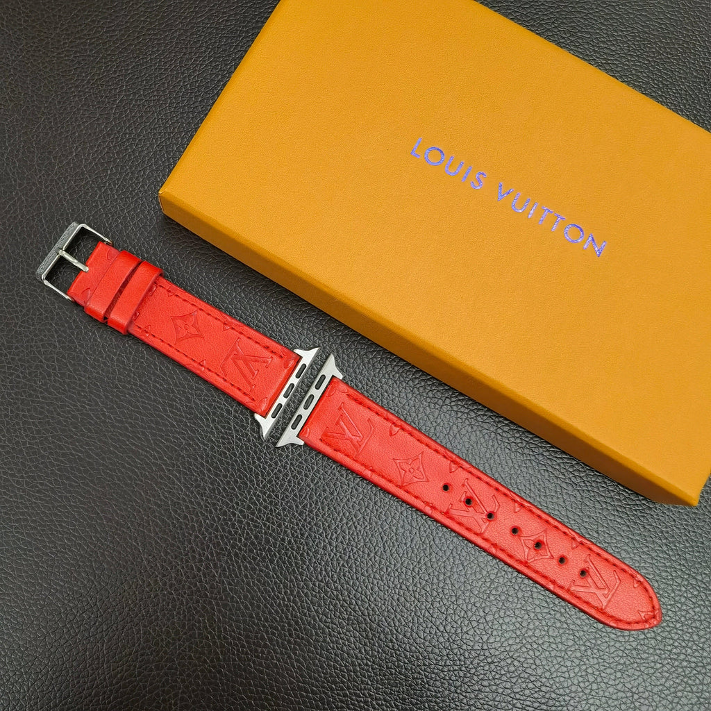 Tunde Store Textured Leather Louis Vuitton Watch Band 38/40/41/42/44/45/49 mm